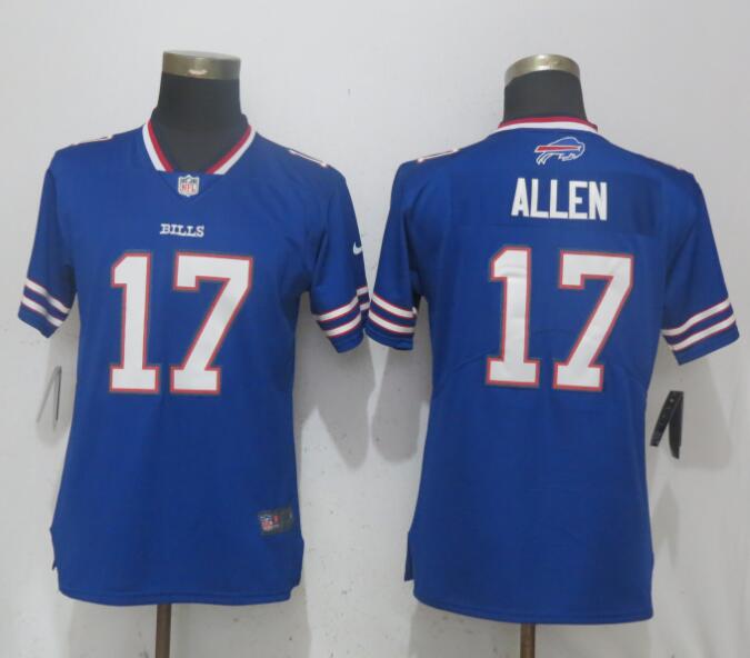 Women Buffalo Bills #17 Allen Blue Nike Vapor Untouchable Limited Playe NFL Jerseys->women nfl jersey->Women Jersey